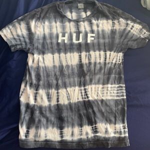 Huf Letter Pattern Tee Size Medium 100% Cotton